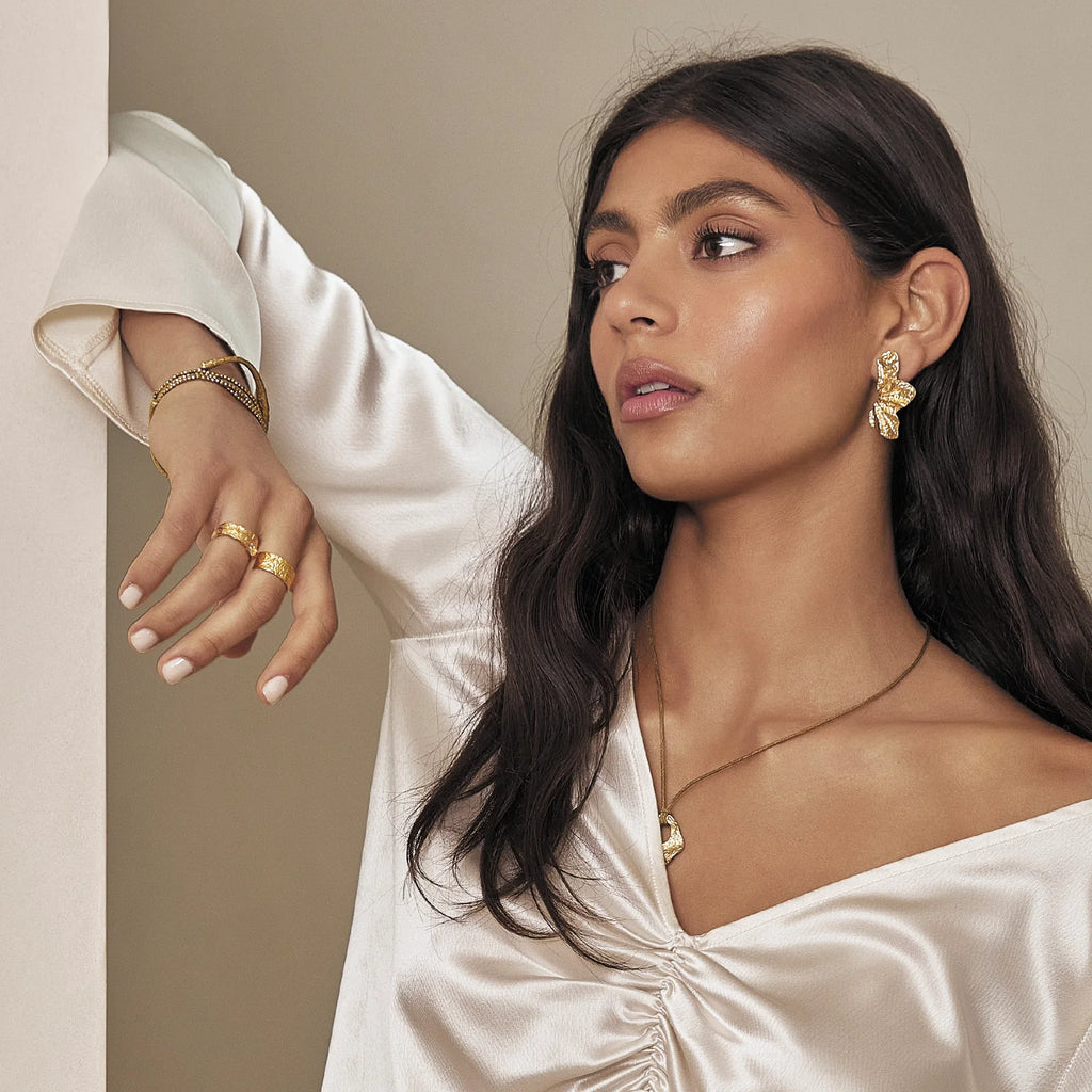 ARMS OF EVE STASSIA GOLD EARRINGS