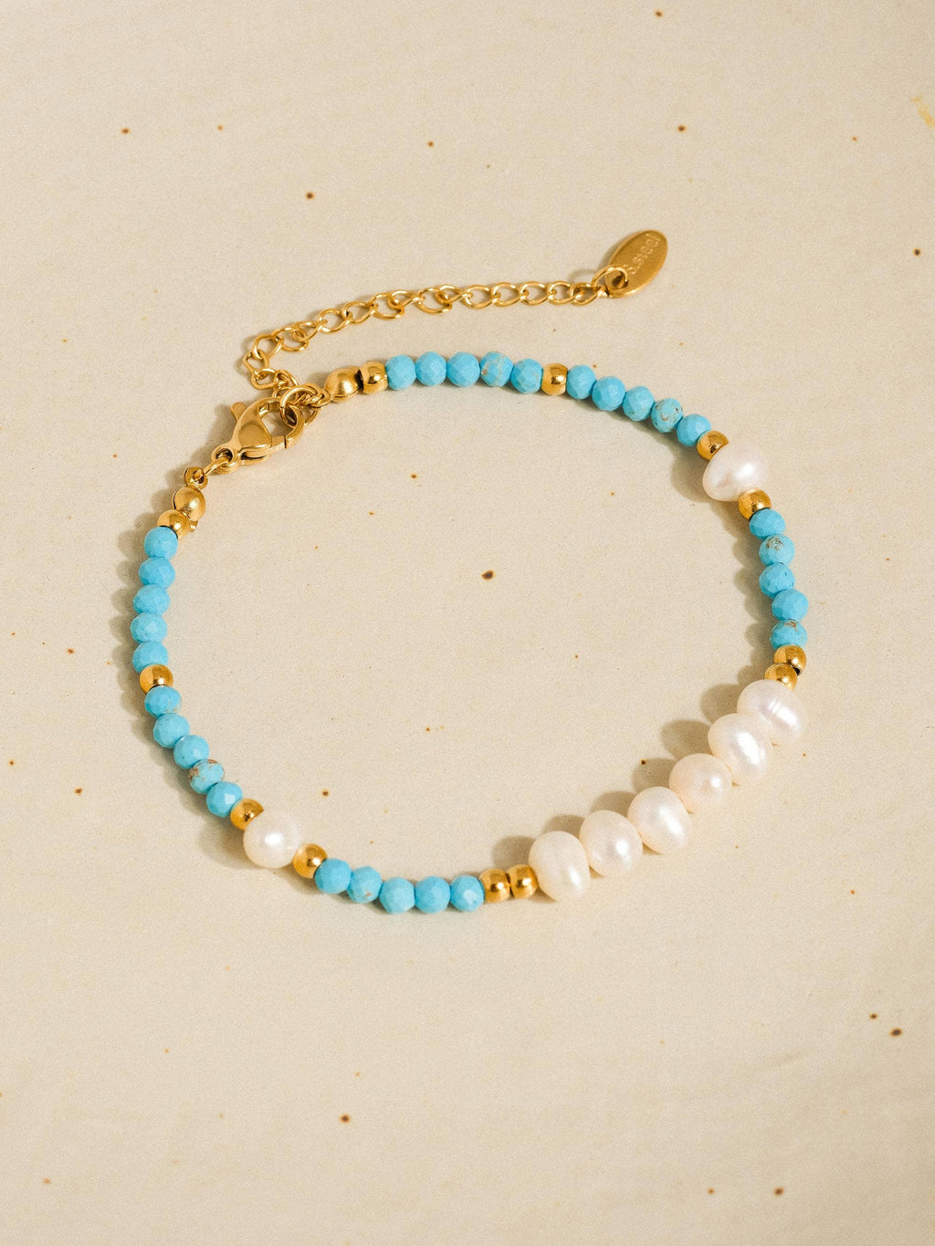 Clément 18K Gold Non-Tarnish Boho Pearl Beaded Bracelet