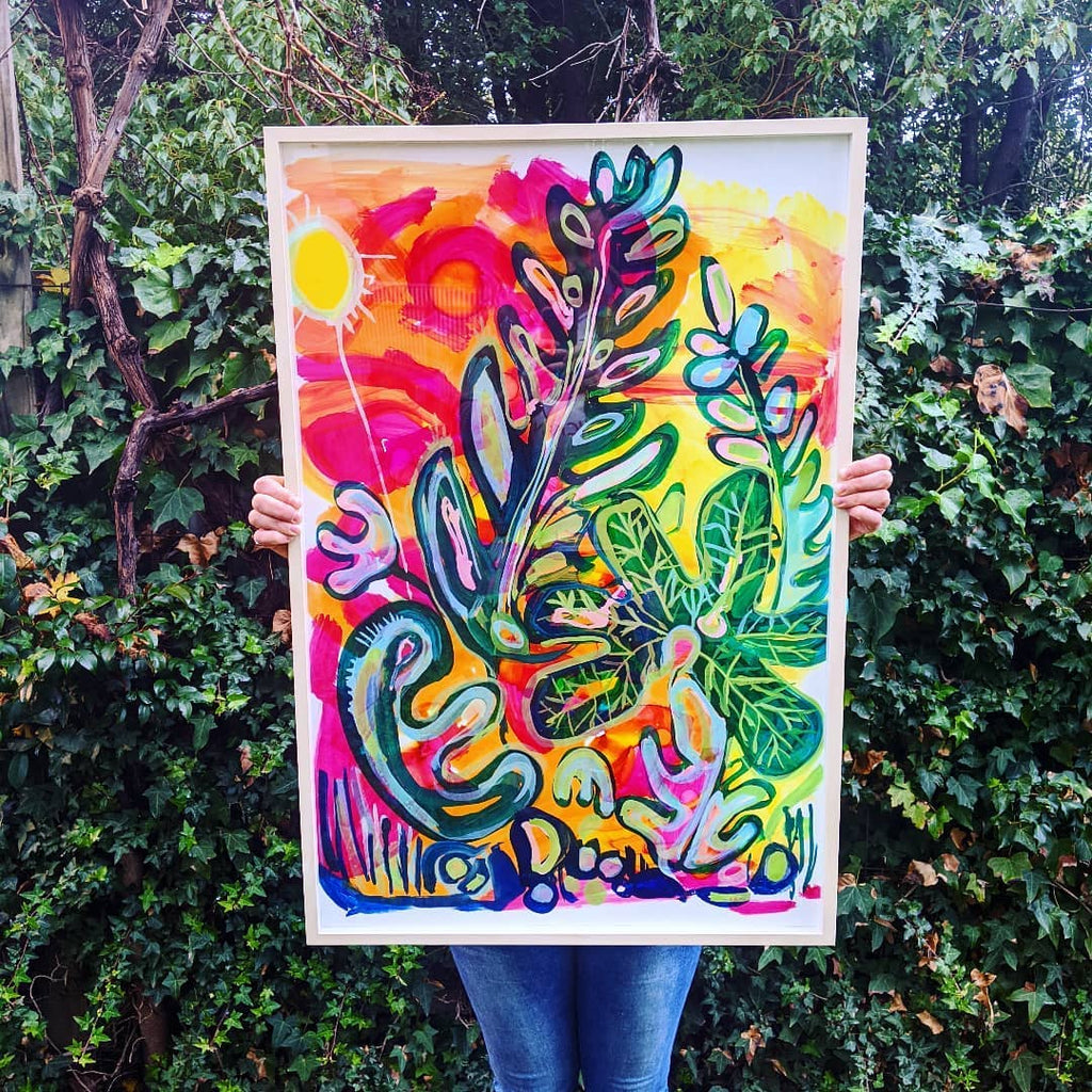 MAZDEVALLIA 'SUGAR FIG' ART PRINT -  FRAMED A1
