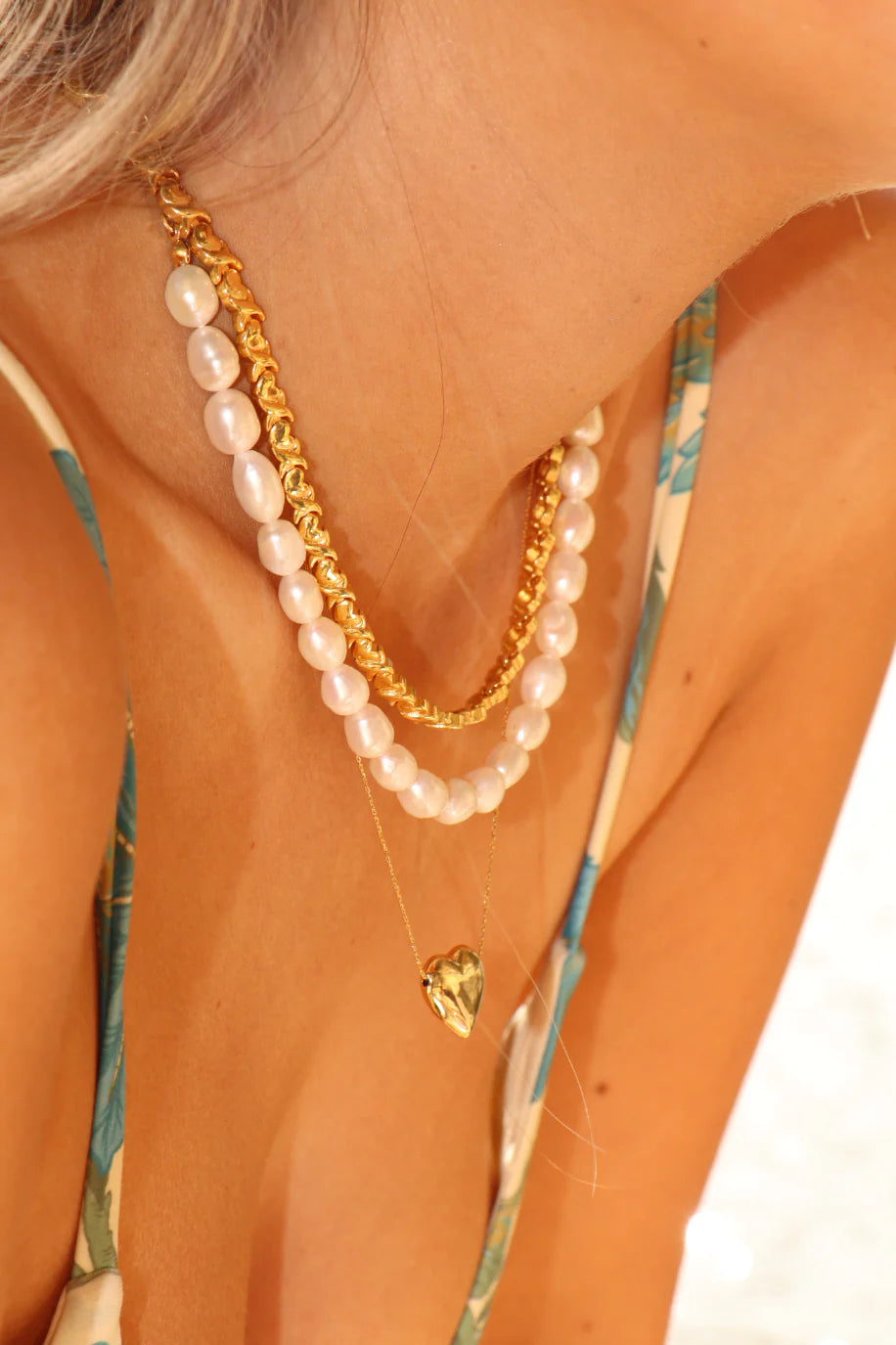Floral Necklace - Gold
