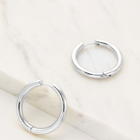 Kendall Hoop - Large - Silver