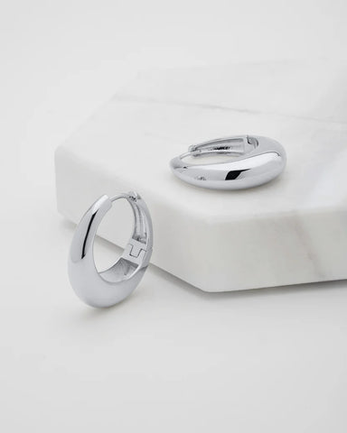 Cleo Hoop - Medium/Silver