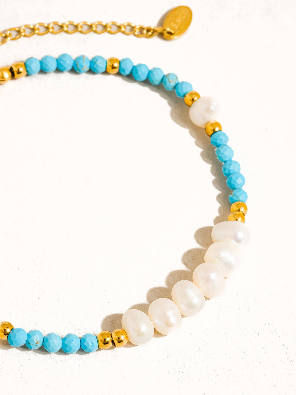 Clément 18K Gold Non-Tarnish Boho Pearl Beaded Bracelet
