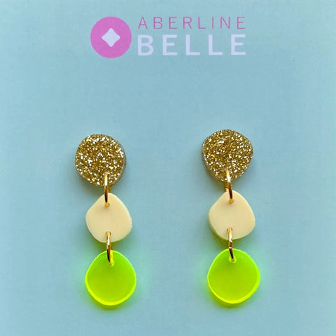 Multi Stone // Acrylics // Neon Yellow