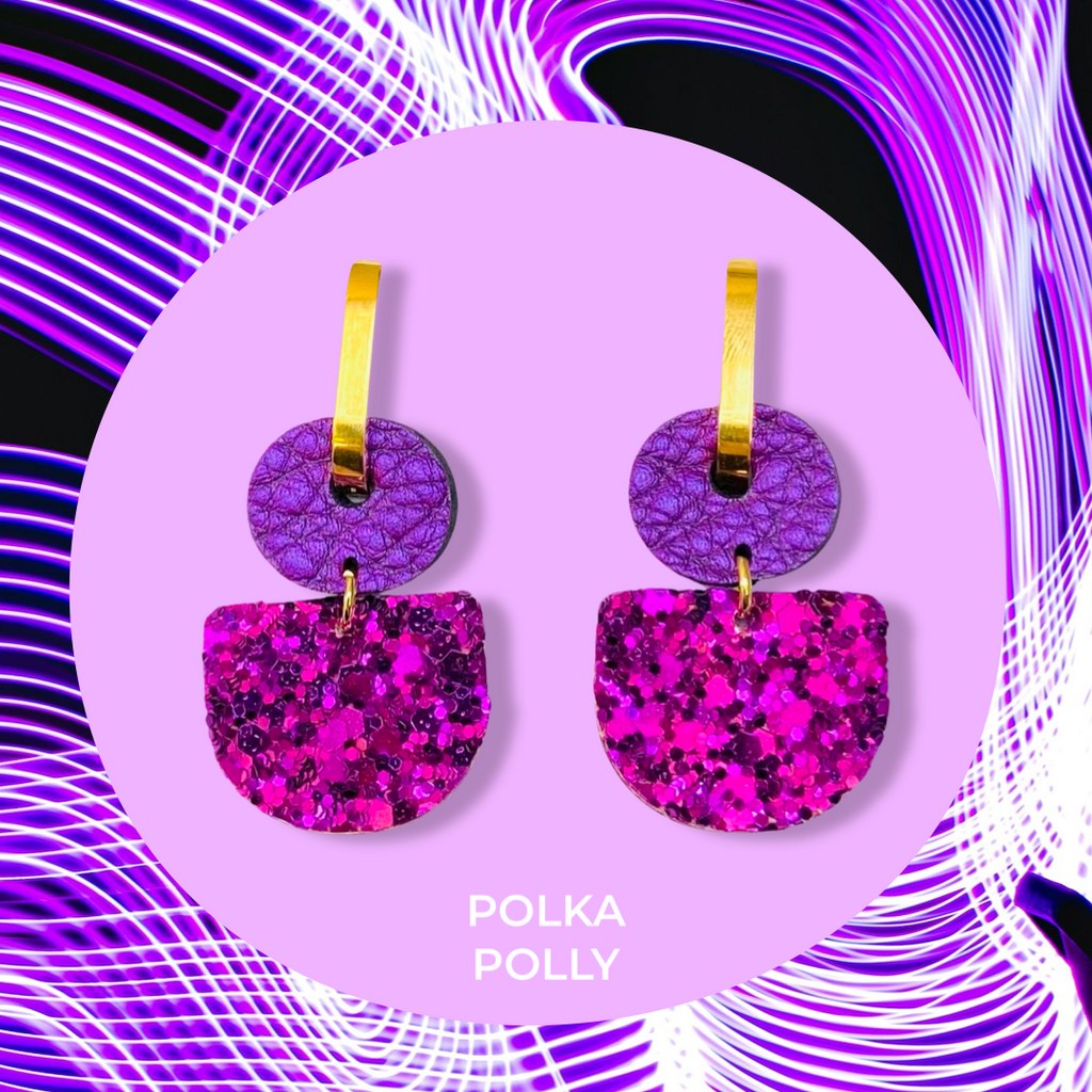 Dainty Hoops - Grape Sparkle