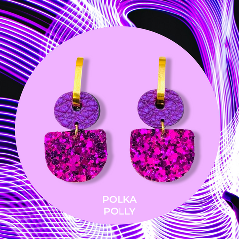 Dainty Hoops - Grape Sparkle