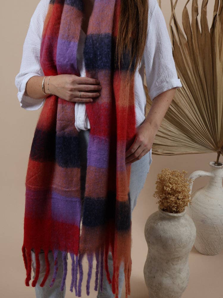 Fluffy Oversized Scarf - Alaska - Candy