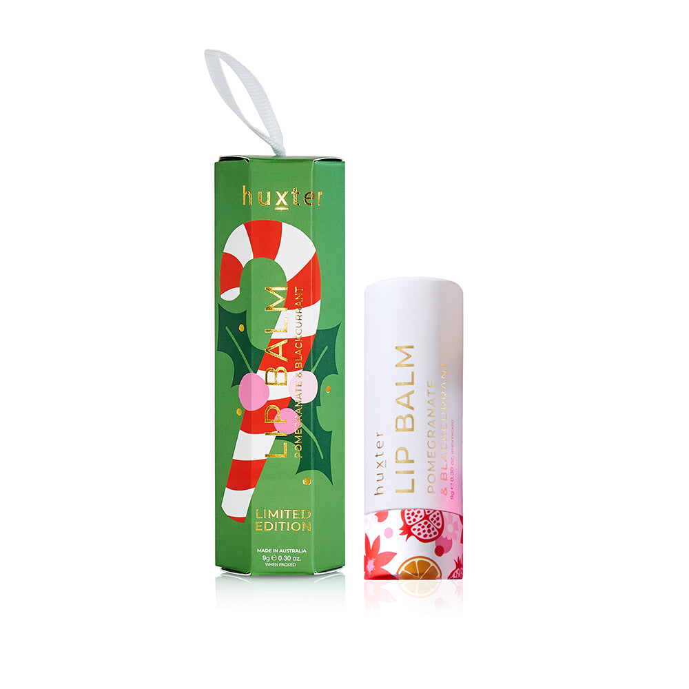 Hanging 9g Lip Balm - Green - Pomegranate & Blackcurrant