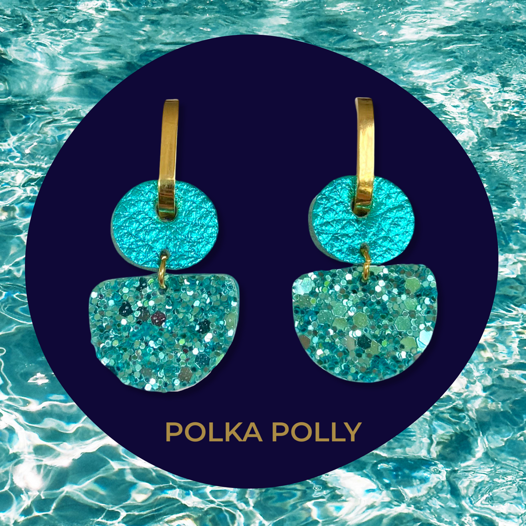 Dainty Hoops - Aqua Blue