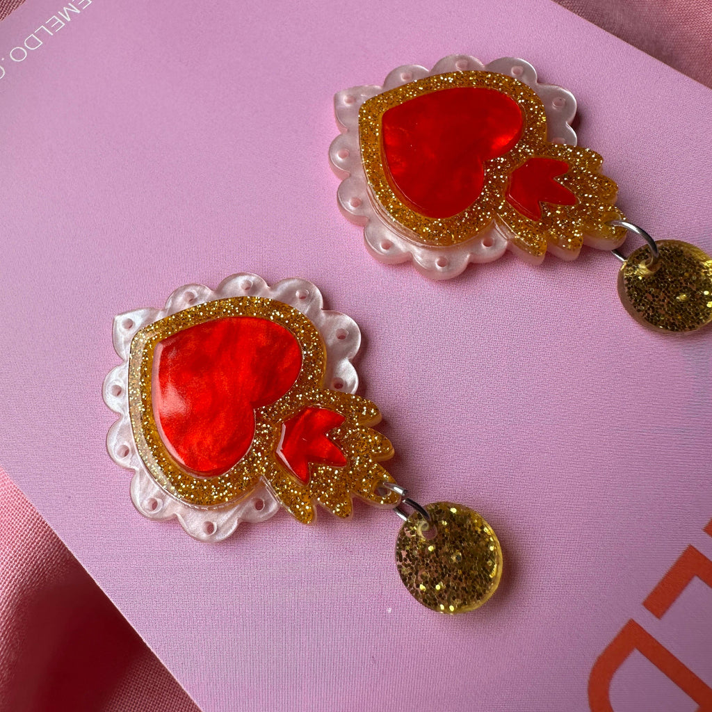 Crown Heart Drops // multi