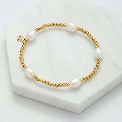 Meika Pearl Bracelet - Gold