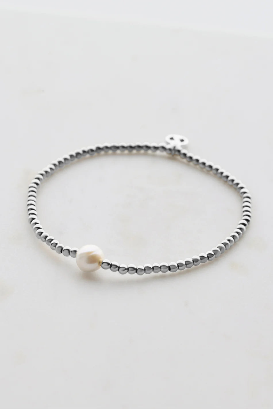 Lily Bracelet - Silver Pearl