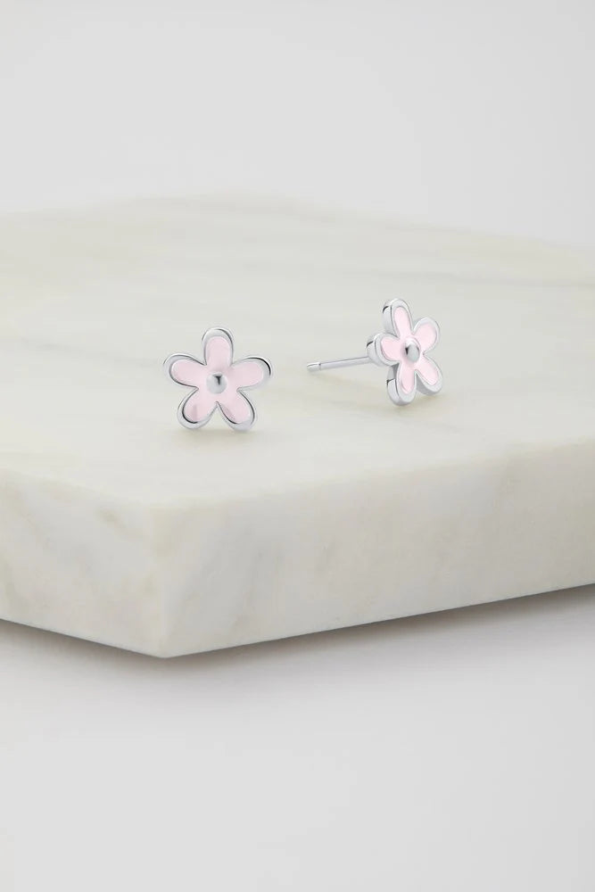 Flower Stud Earring - Pink