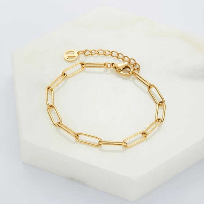 Ruby Charm Bracelet - Gold
