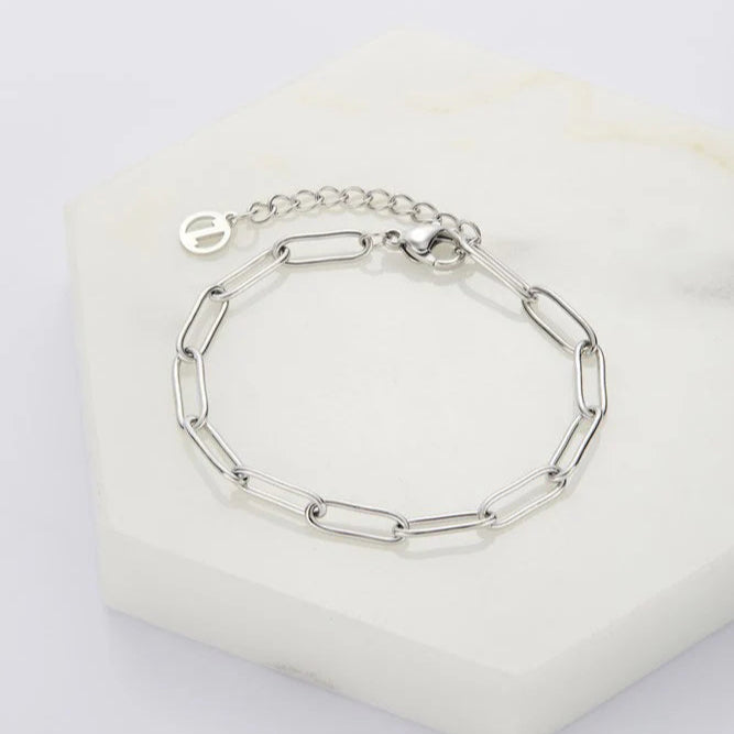 Ruby Charm Bracelet - Silver