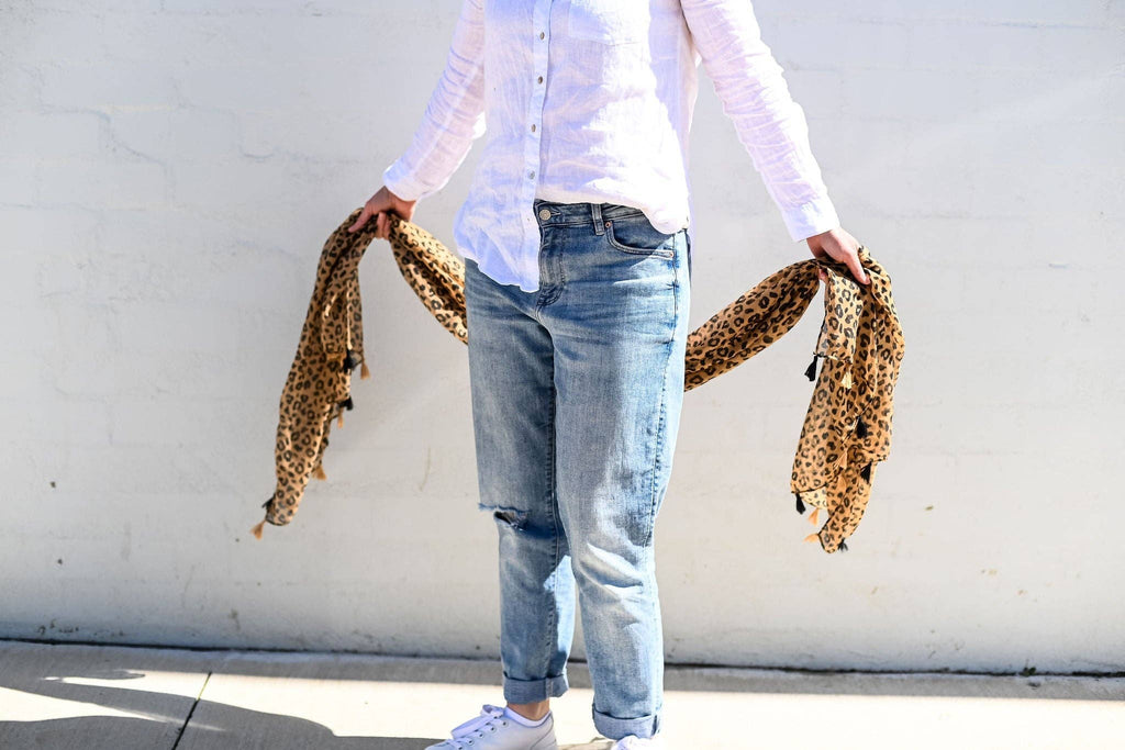 Gemma Animal Print Lightweight Scarf