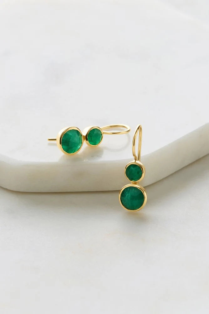 Mindi Earrings - Beryl Emerald