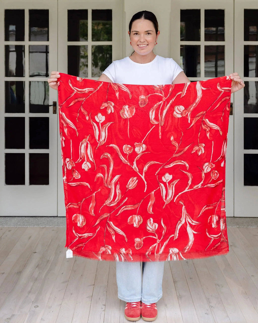 Tessa Tulip in Red Autumn/Winter Scarf