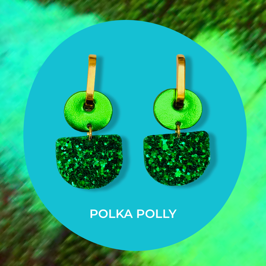 Dainty Hoops - Emerald Sparkle