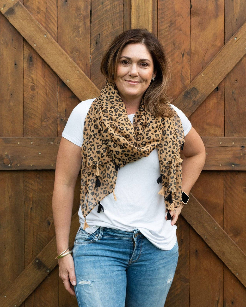 Gemma Animal Print Lightweight Scarf