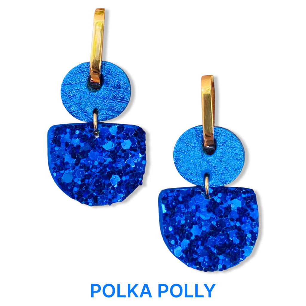 Dainty Hoops - Cobalt Blue