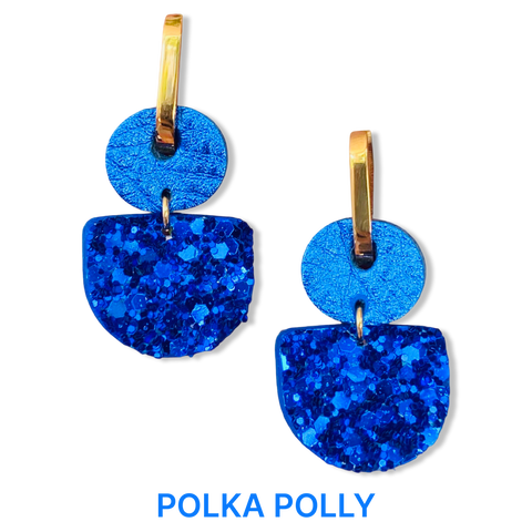 Dainty Hoops	- Cobalt Blue