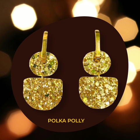 Dainty Hoops	- Glitzy Light Gold