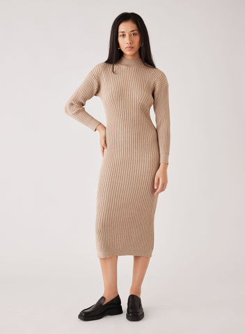 Chloe Knit Dress - Oatmeal