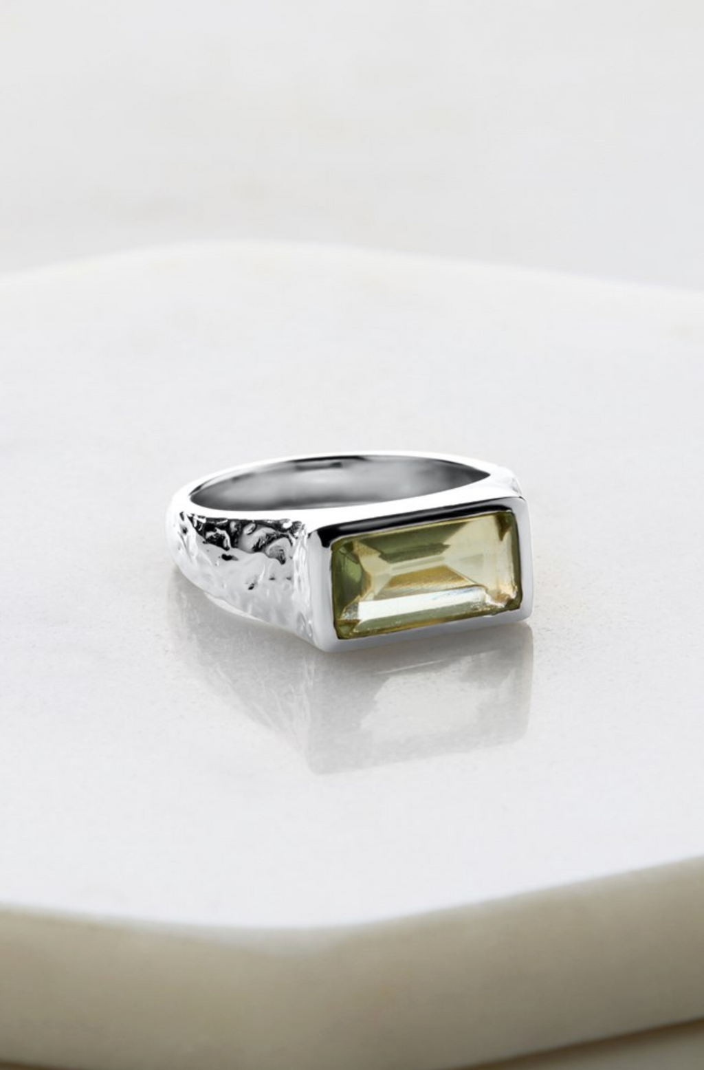 Annabelle Ring - Silver/Green Amethyst
