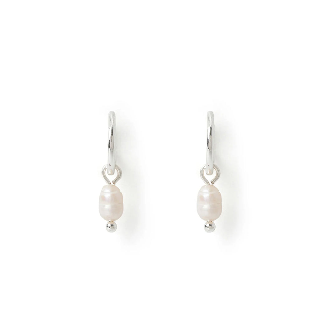 Cordelia Pearl Earrings - Silver