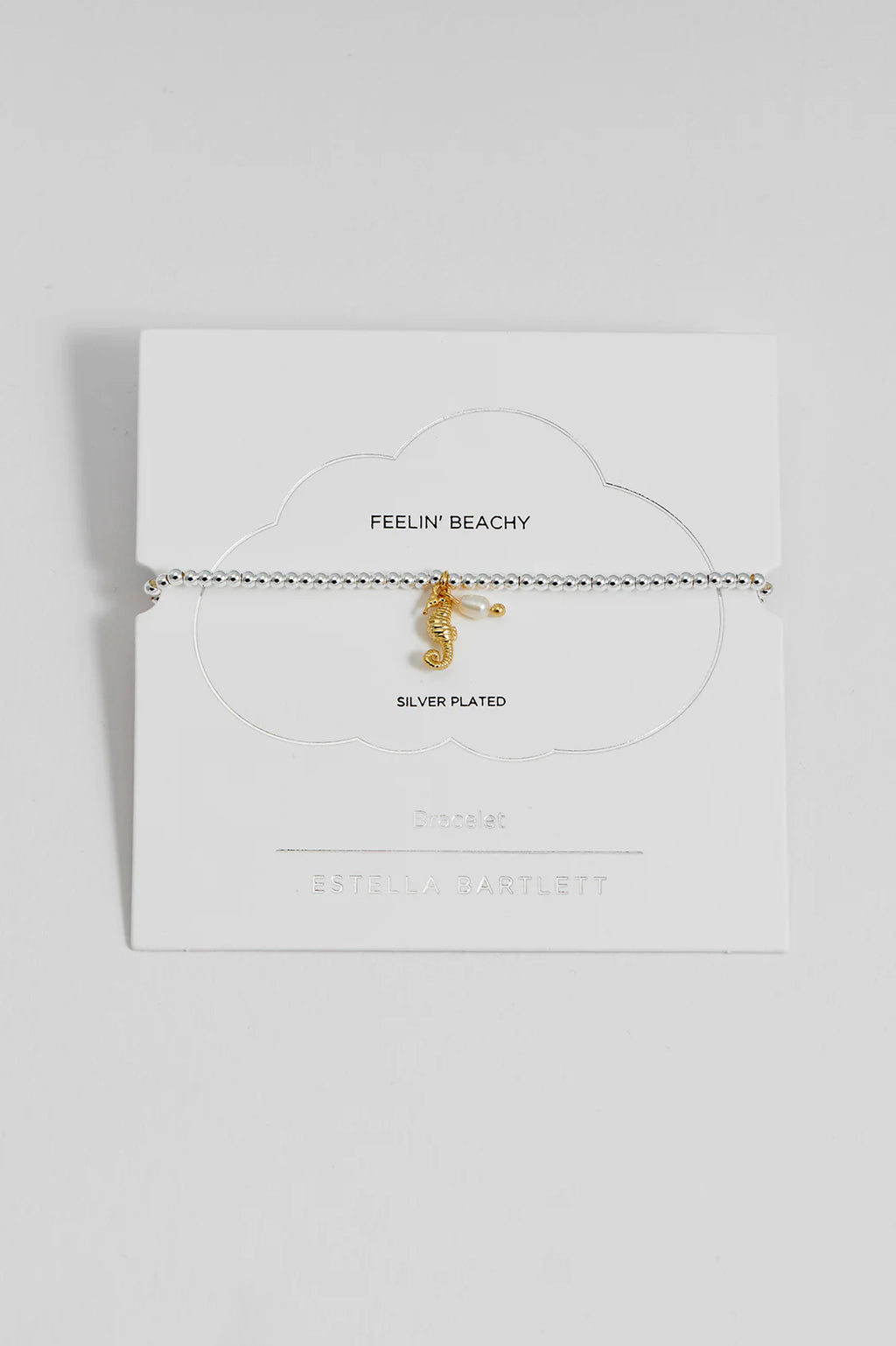 Seahorse And Pearl Sienna Bracelet - Silver Plated