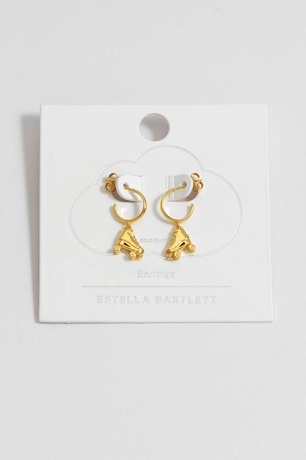 Roller Skate Hoop Earrings - Gold Plated