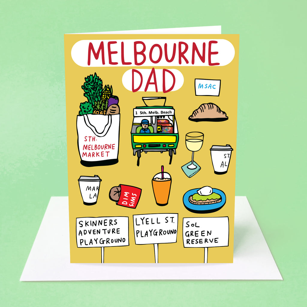 Melbourne Dad greeting card fathers day
