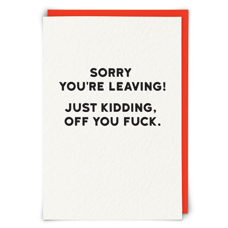 Sorry You're Leaving