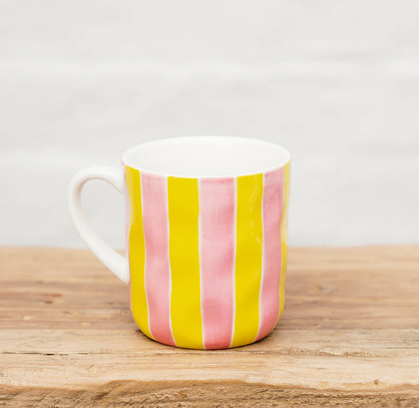 Mug - Pink and Yellow Stripe