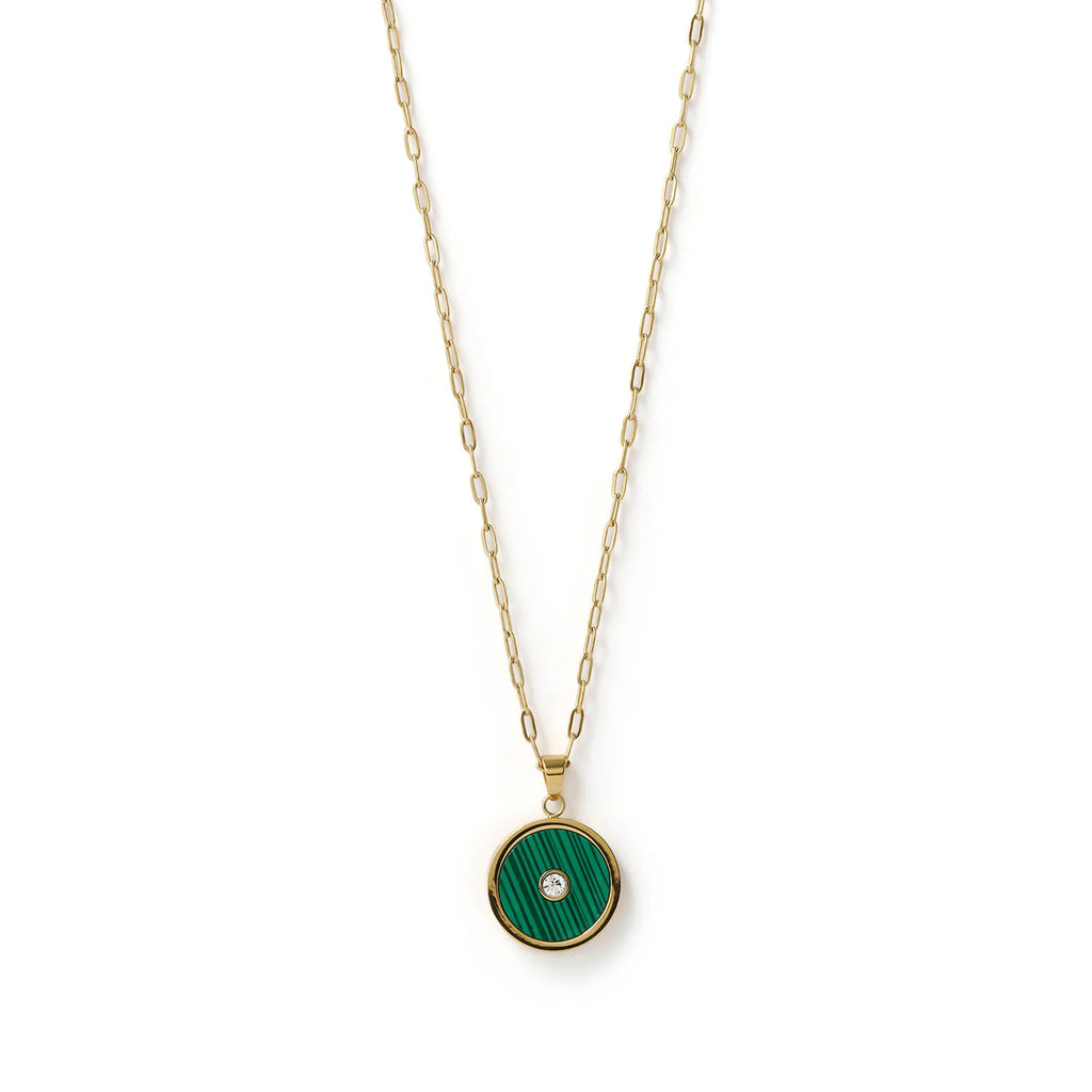 Koda Gold Necklace - Malachite