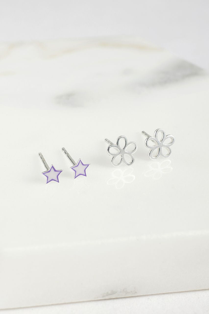 Star Stud Set - Lilac