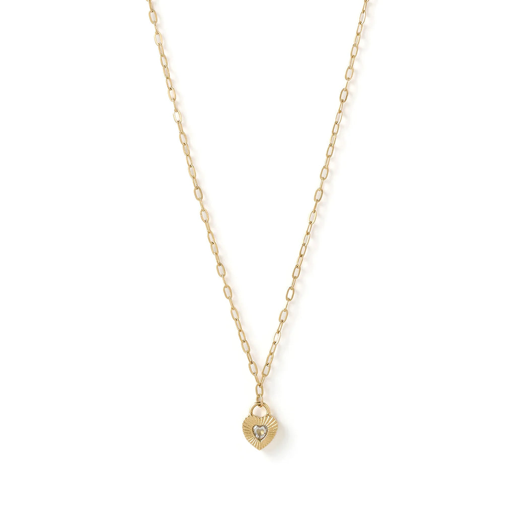 Ruby Heart Necklace - Stone