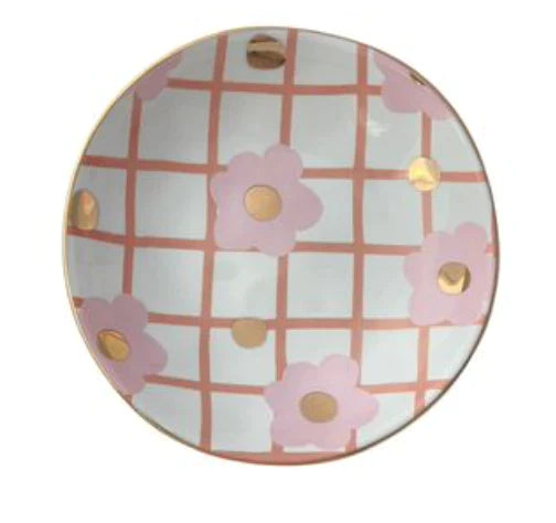 Tartan & Bloom Bowl - Pink