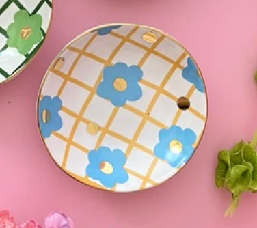 Tartan & Bloom Bowl - Blue carla dinnage