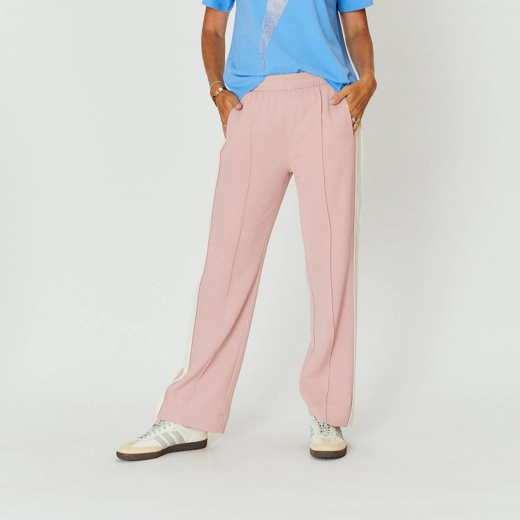 The Alba Pant - Pink/Bone