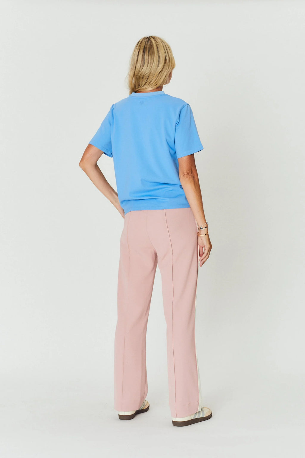 The Alba Pant - Pink/Bone