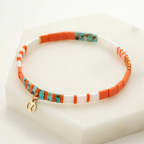 Tile Bracelet - Coral