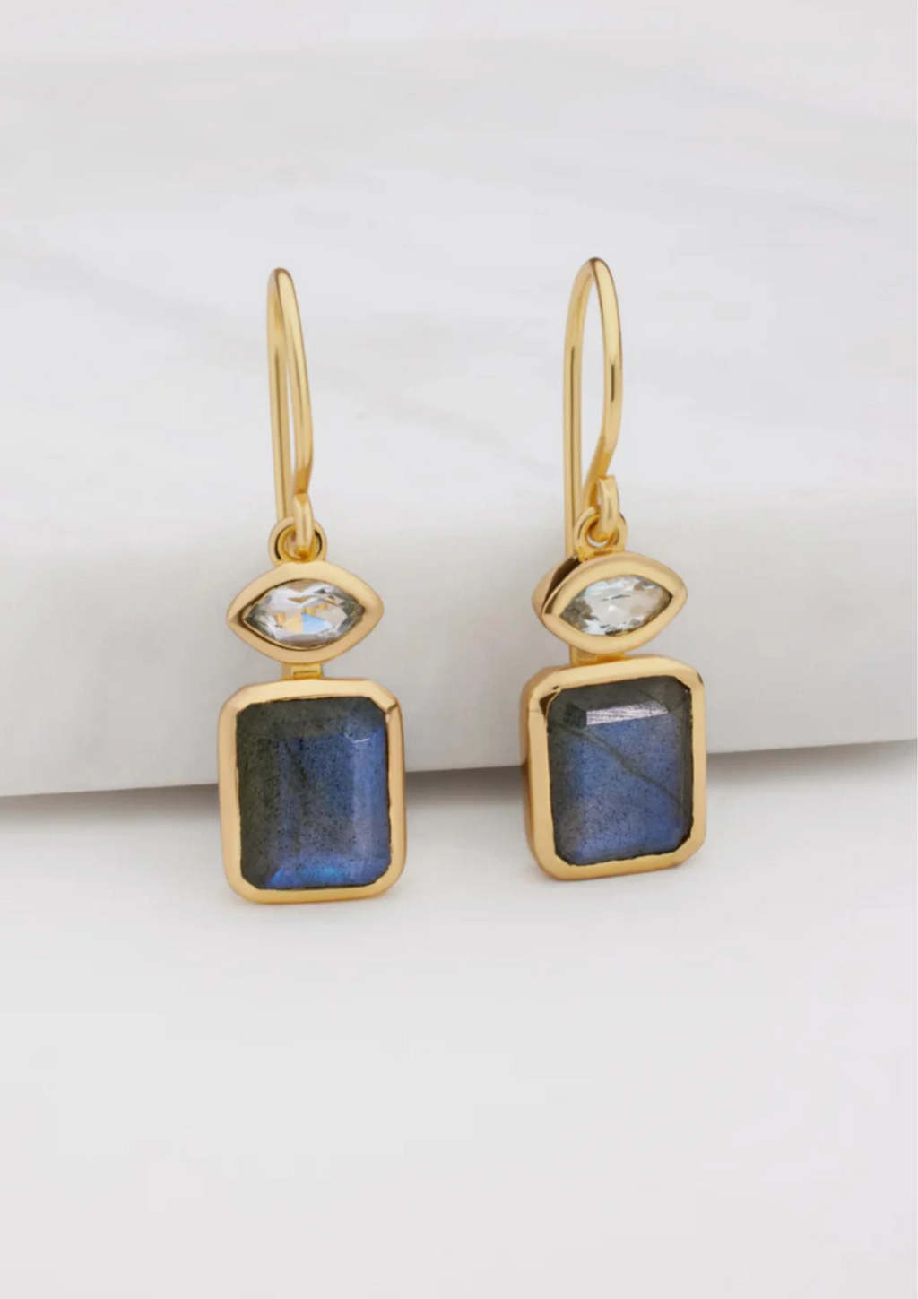 Hazel Earring - Labradorite/Topaz