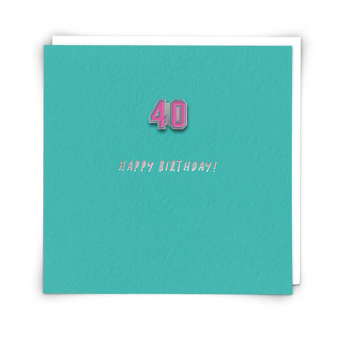 40 Happy Birthday with Enamel Pin