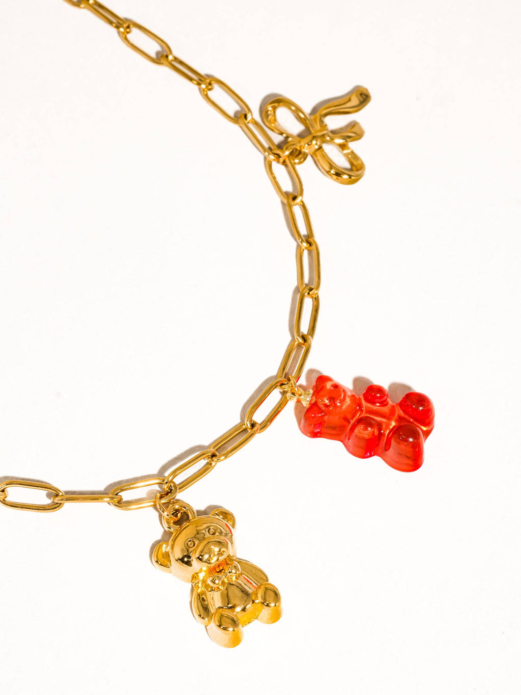 Reed 18K Gold Non-Tarnish Gummy Bear Charm Necklace