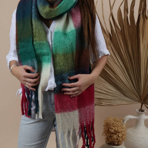 Fluffy Oversized Scarf - Alaska - Mountain