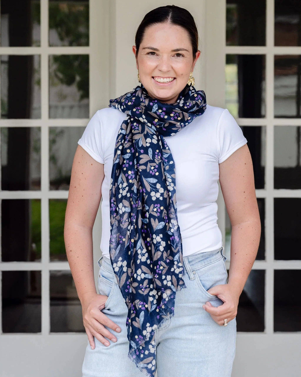 Cally Floral in Navy