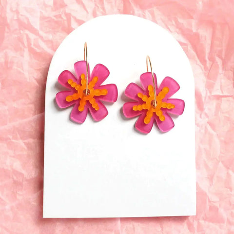 Frilly Flowers - Pink & Orange