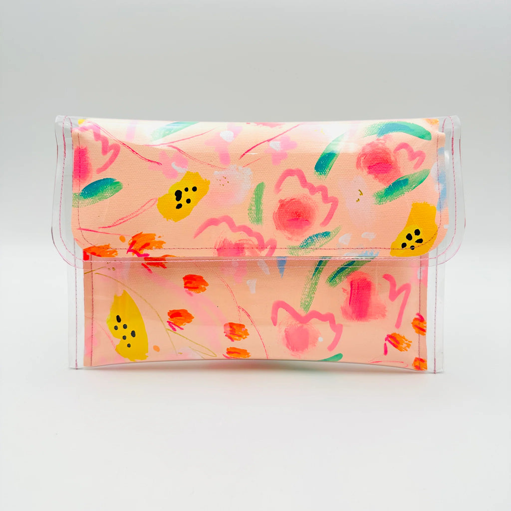 Medium Clutch - Peaches and Cream